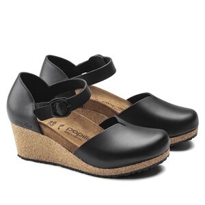 The Mary Papillio Black Wedge Sandals